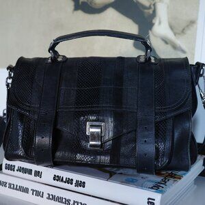 Proenza Schouler Alligator medium PS1 bag with strap